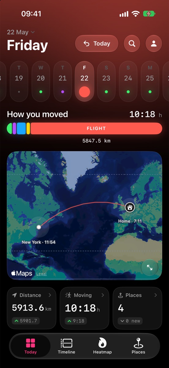 A flight to New York